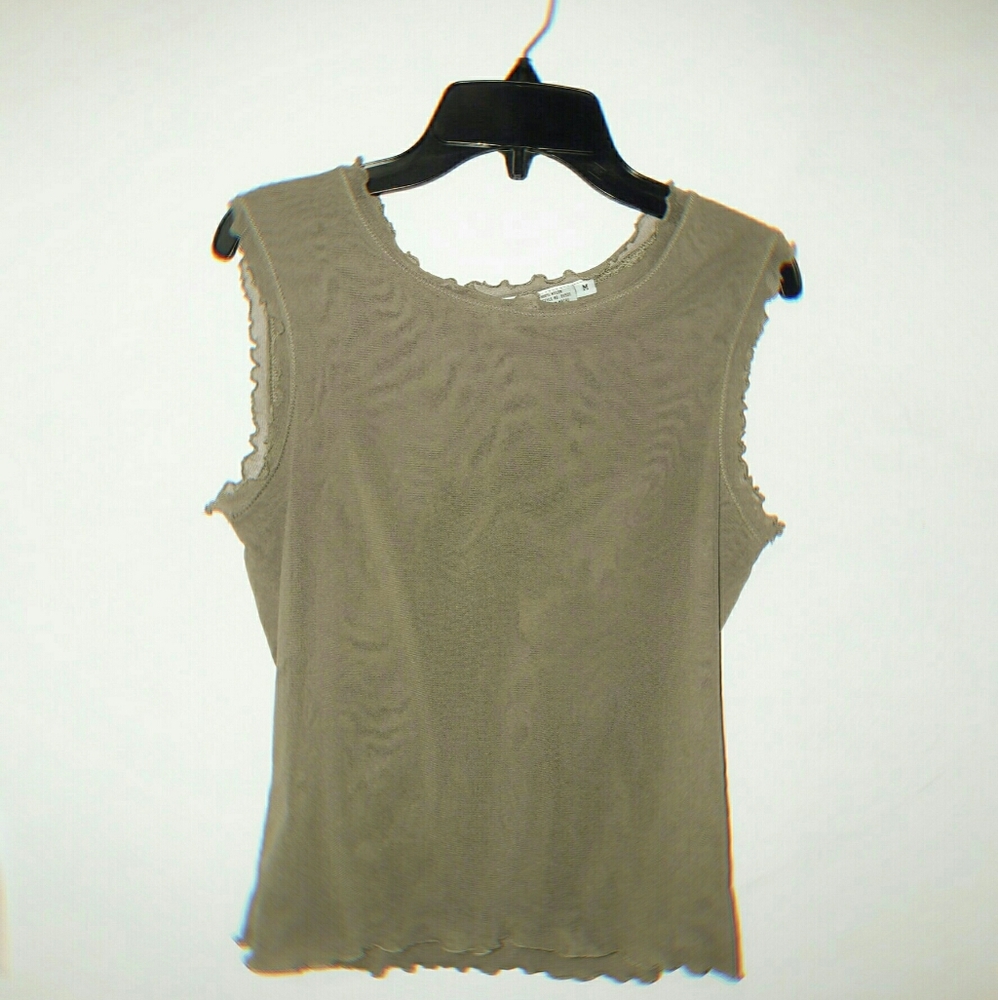 90s trendy lettuce edge tank top